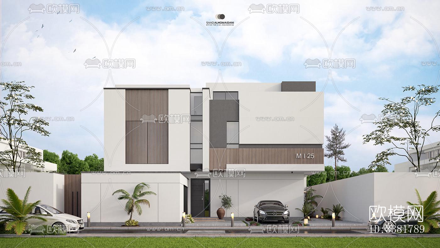 现代别墅效果图下载（渲染图3）