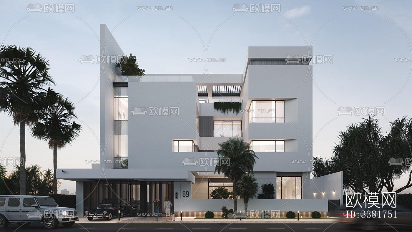 现代别墅效果图下载（渲染图10）