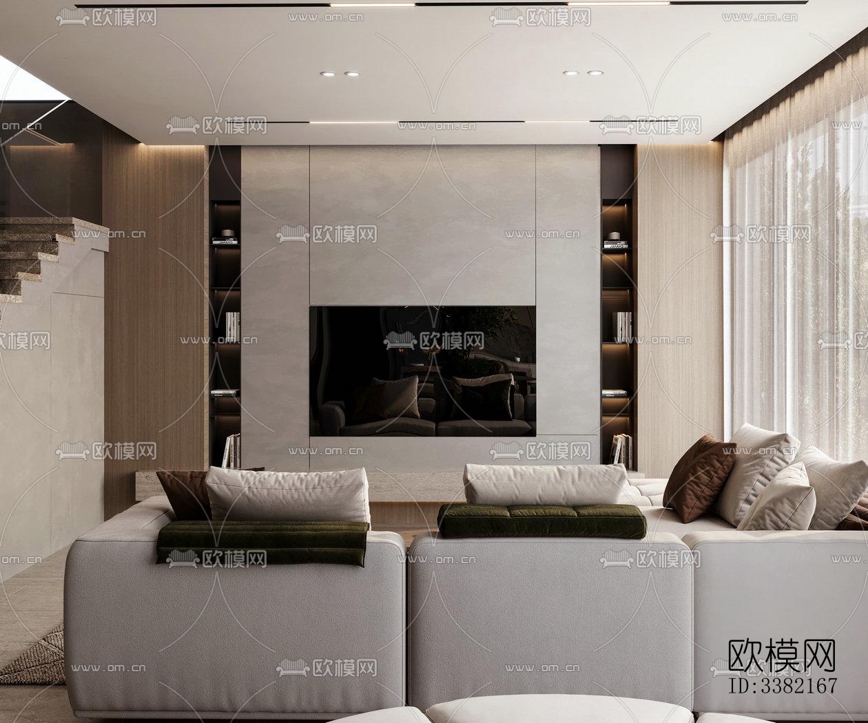 现代别墅效果图下载（渲染图14）