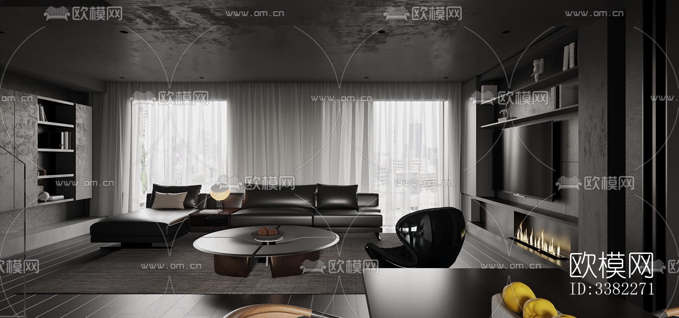 现代别墅效果图下载（渲染图4）