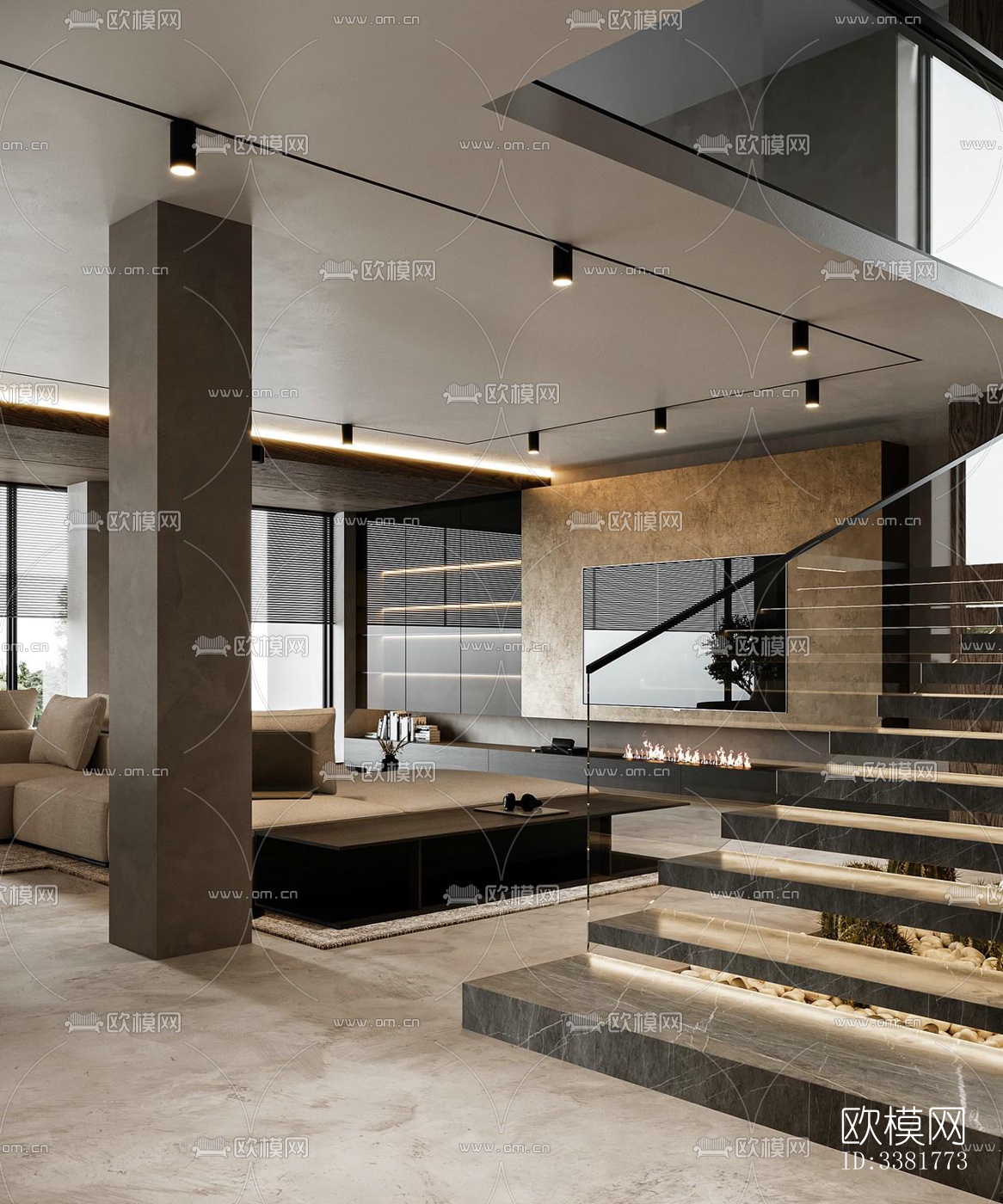 现代别墅效果图下载（渲染图15）