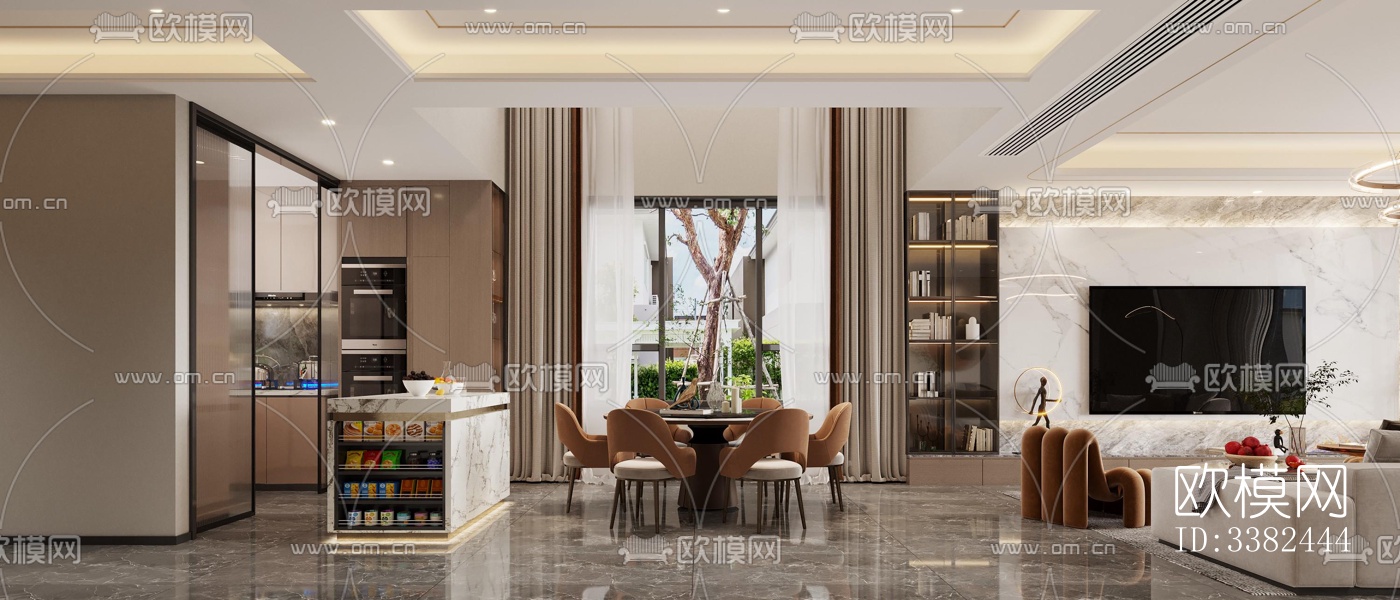 现代别墅效果图下载（渲染图4）