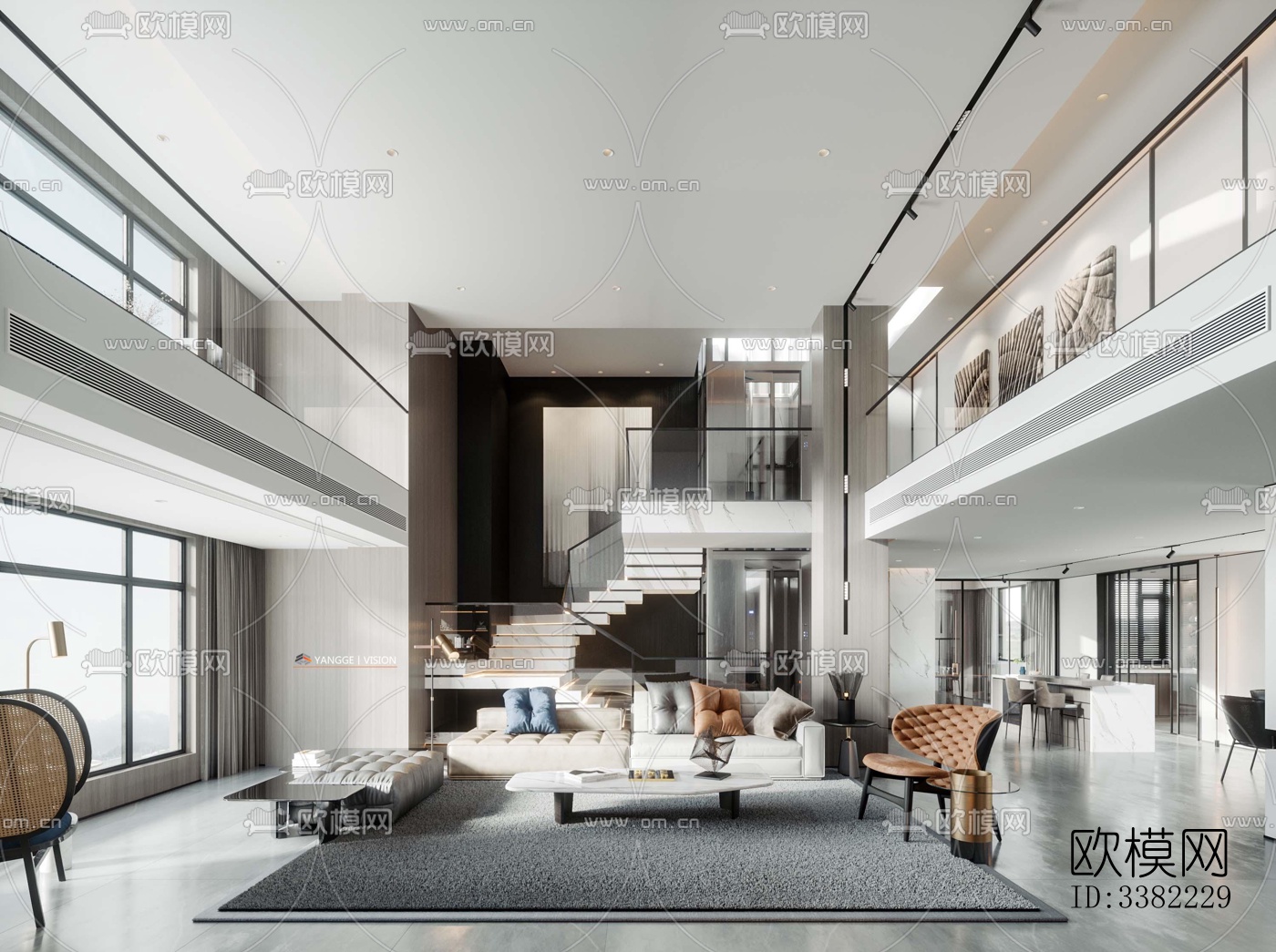 现代别墅效果图下载（渲染图13）