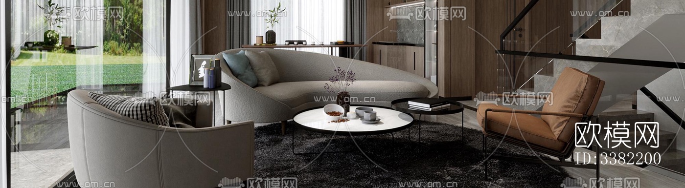 现代别墅效果图下载（渲染图1）