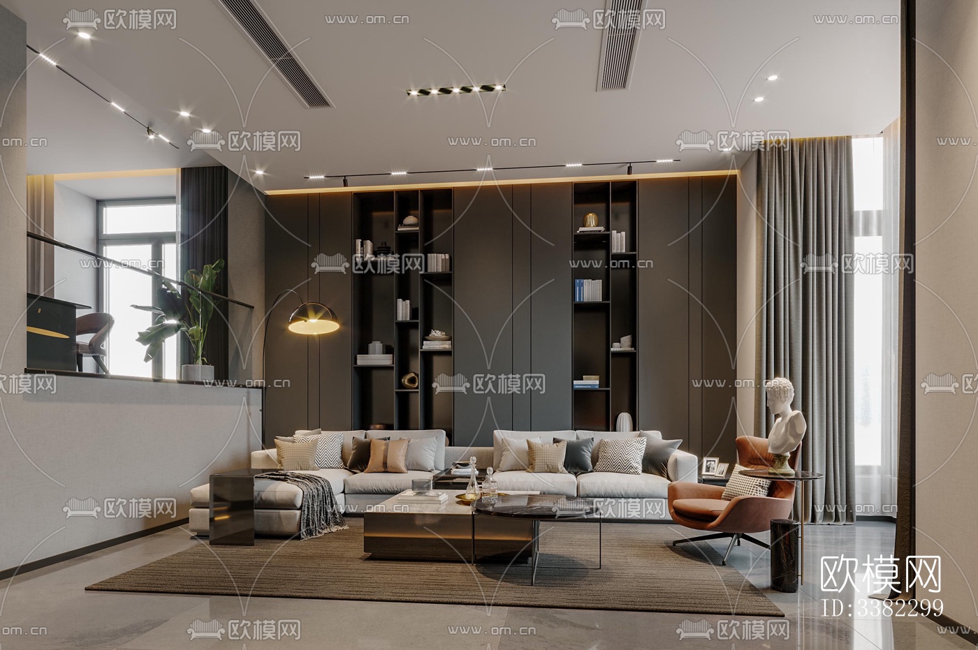 现代别墅效果图下载（渲染图14）