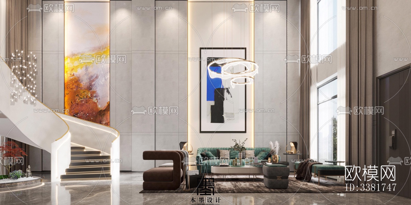 现代别墅效果图下载（渲染图5）