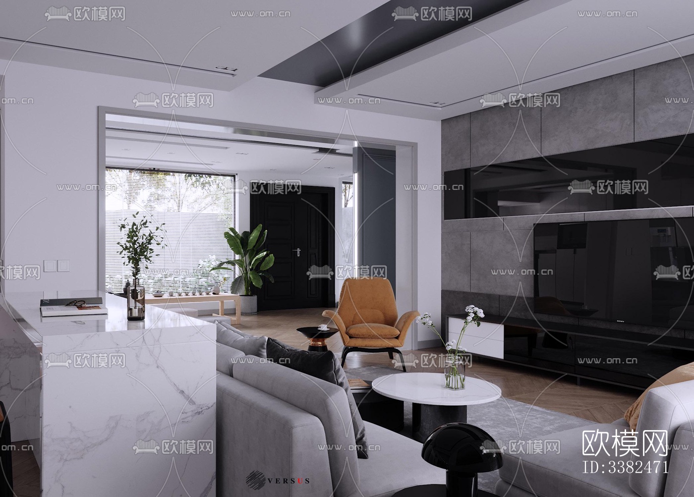 现代别墅效果图下载（渲染图1）