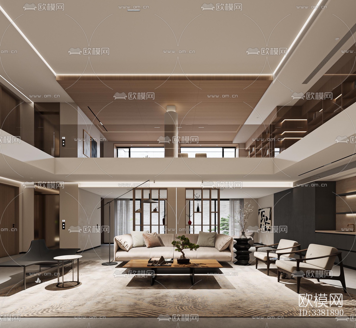 现代别墅效果图下载（渲染图7）