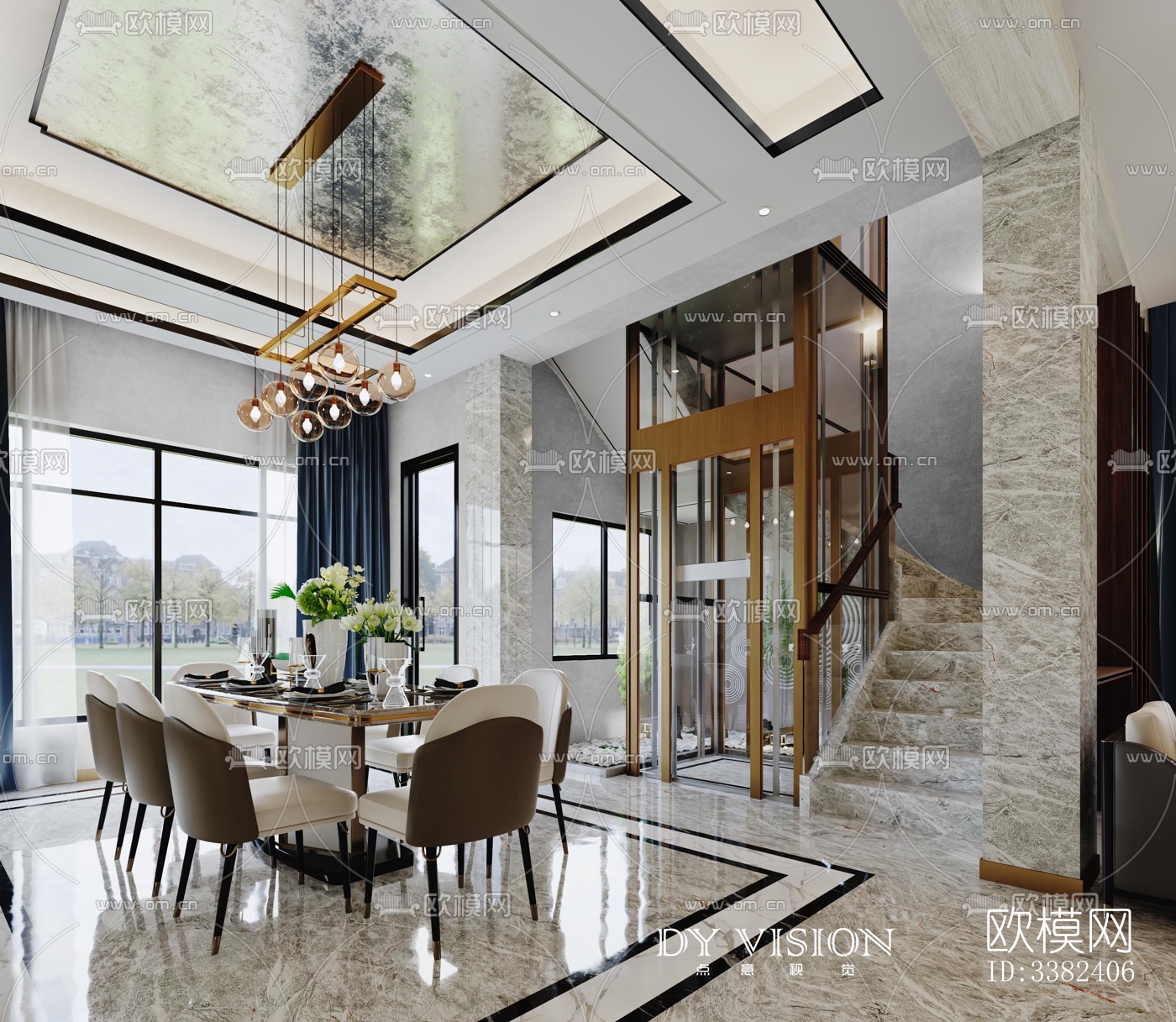 现代别墅效果图下载（渲染图7）