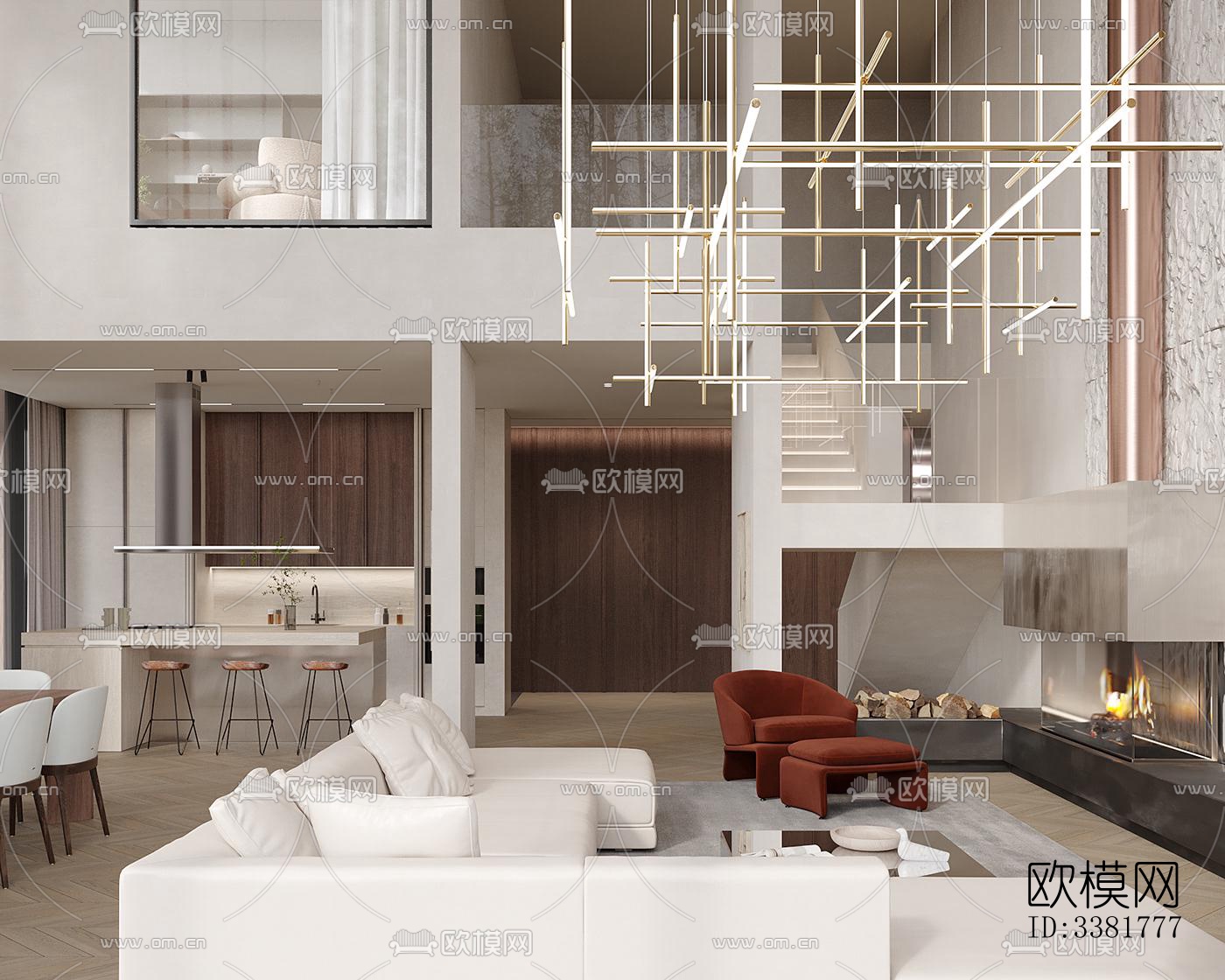 现代别墅效果图下载（渲染图5）