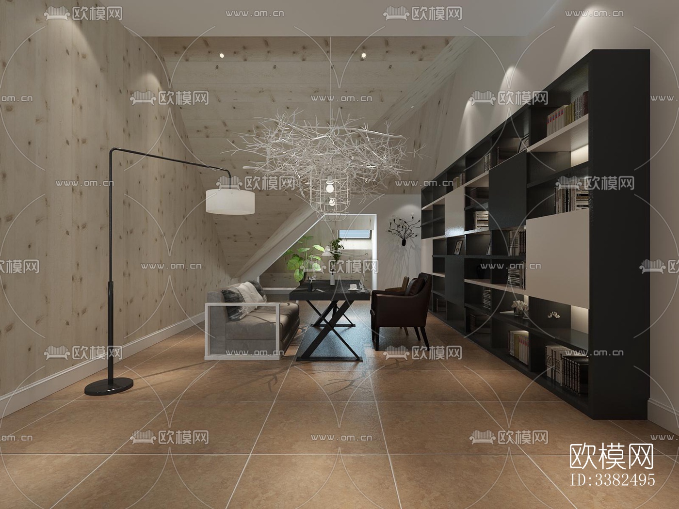 现代别墅效果图下载（渲染图1）