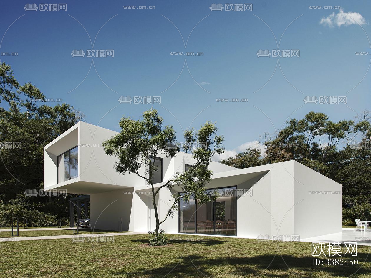 现代别墅效果图下载（渲染图14）