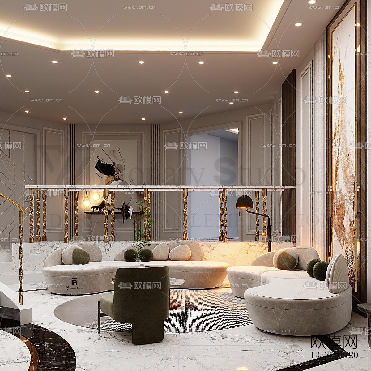 现代别墅效果图下载（渲染图4）