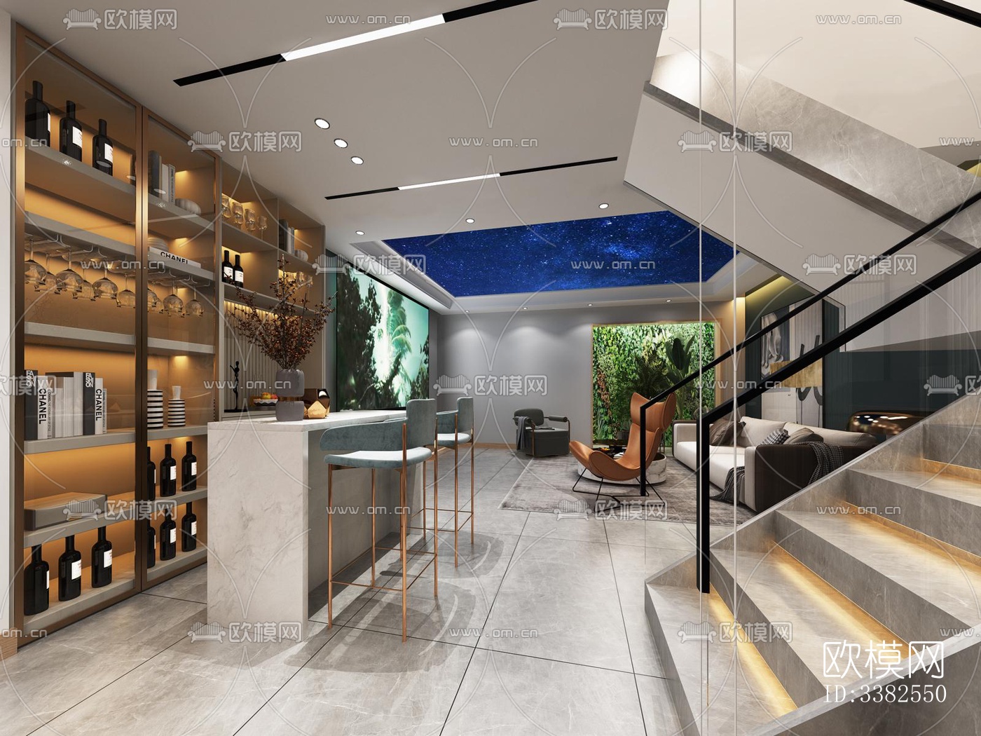 现代别墅效果图下载（渲染图3）