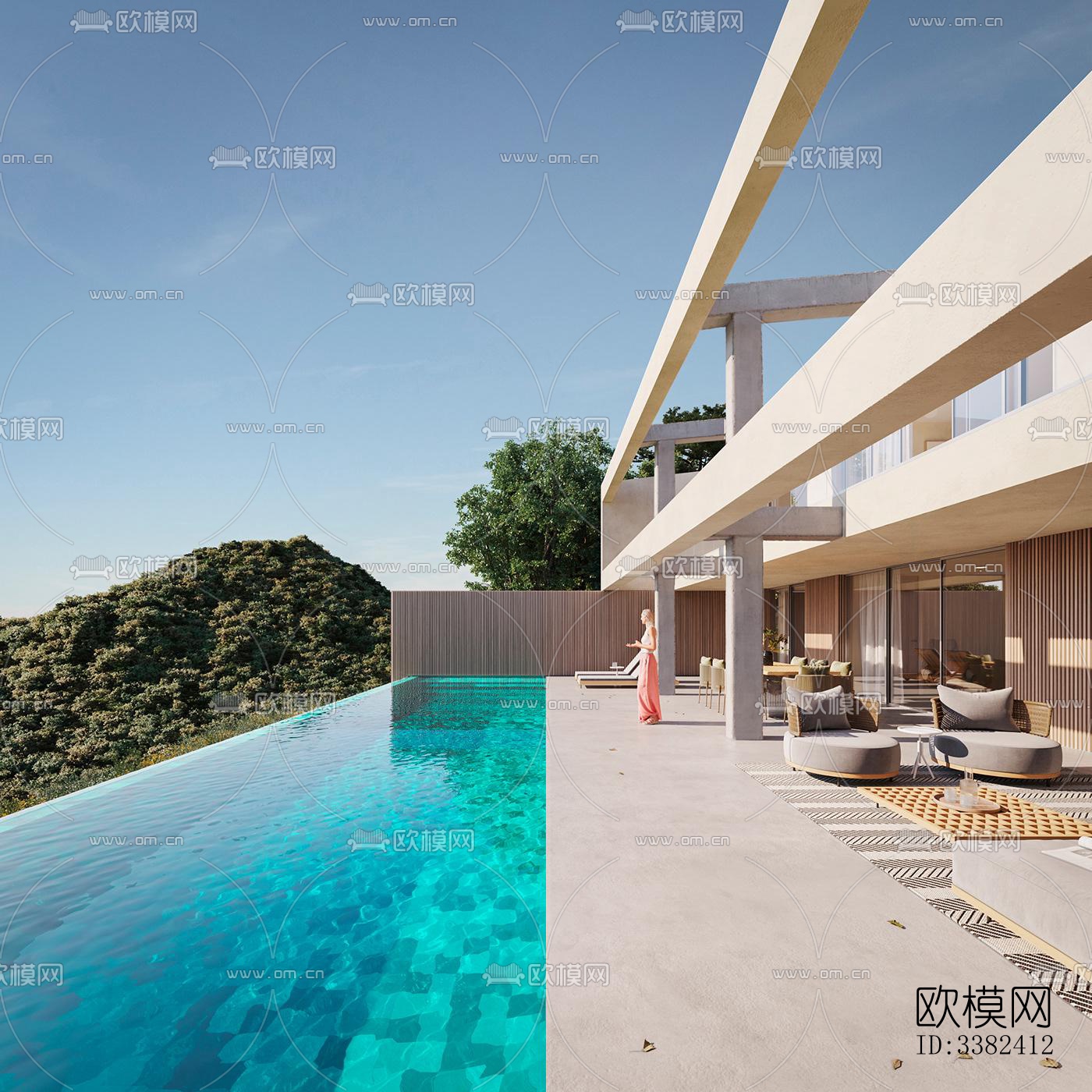 现代别墅效果图下载（渲染图3）