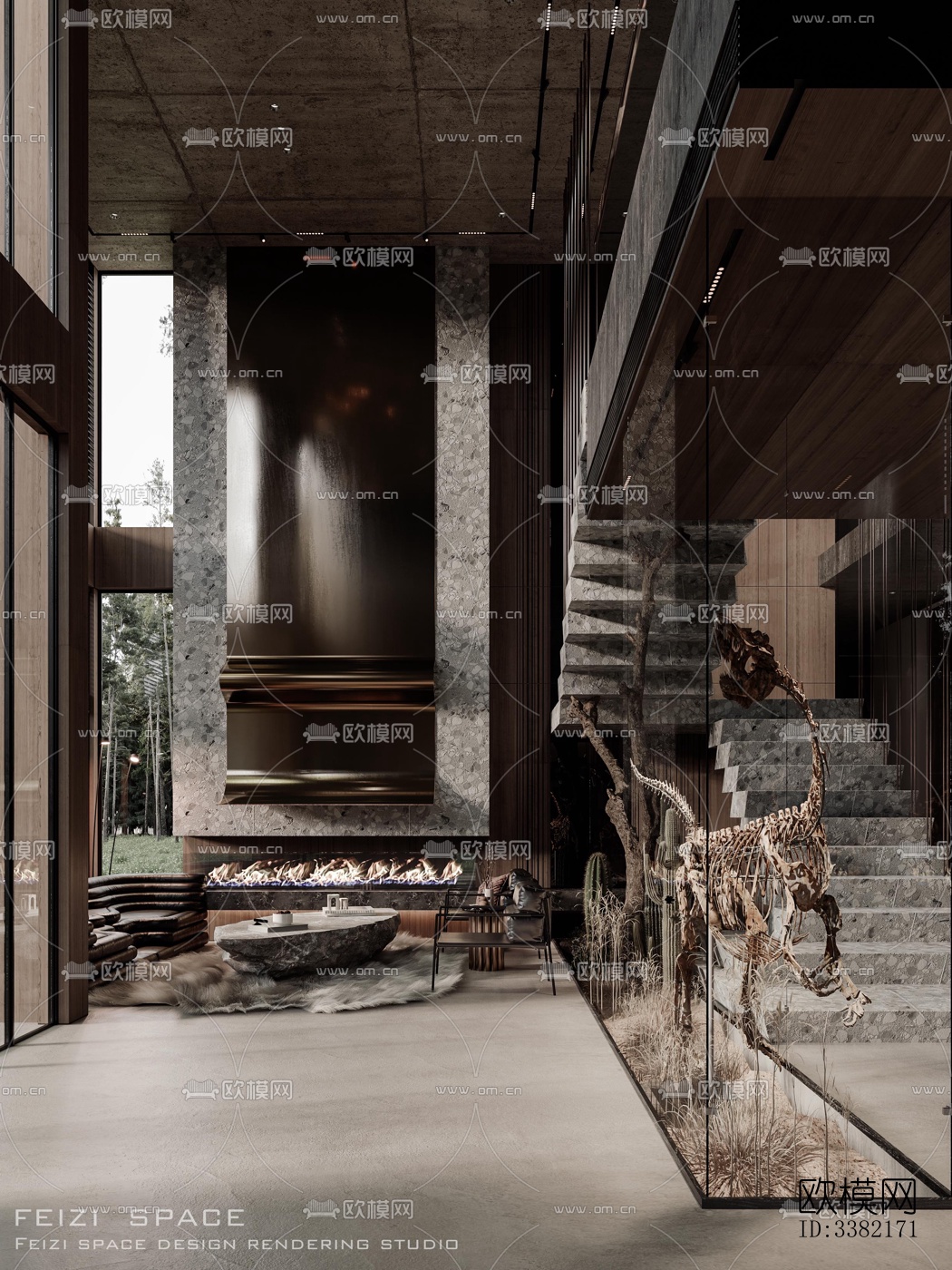 现代别墅效果图下载（渲染图2）