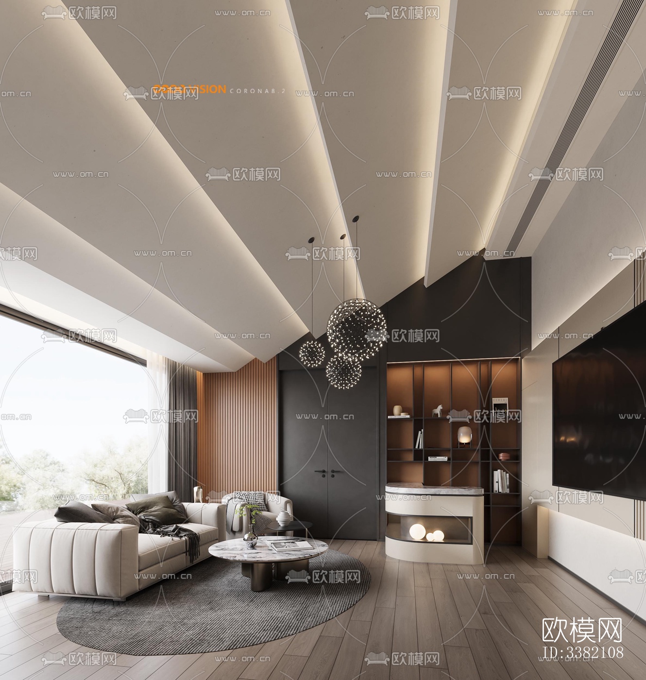 现代别墅效果图下载（渲染图8）