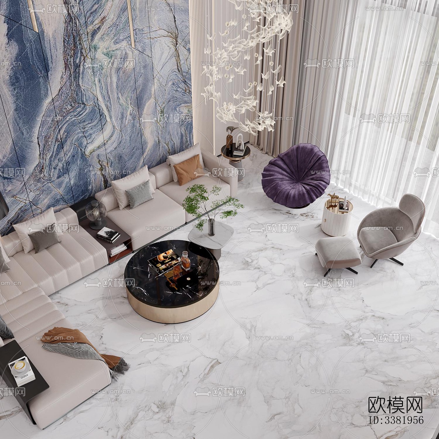 现代别墅效果图下载（渲染图4）