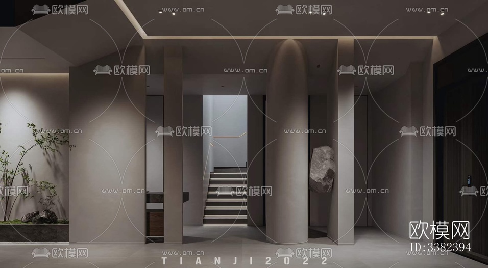 現(xiàn)代別墅效果圖下載(渲染圖9)