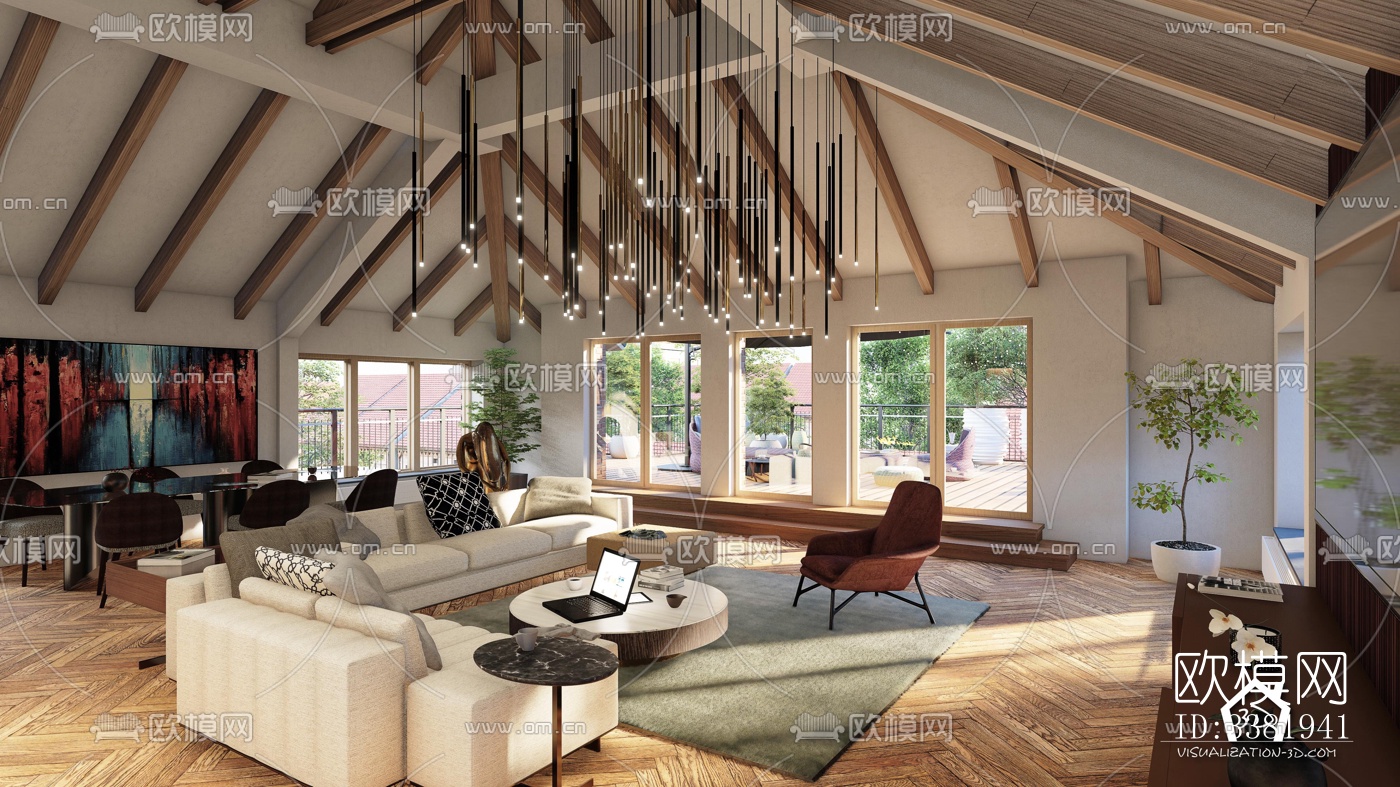 现代别墅效果图下载（渲染图7）