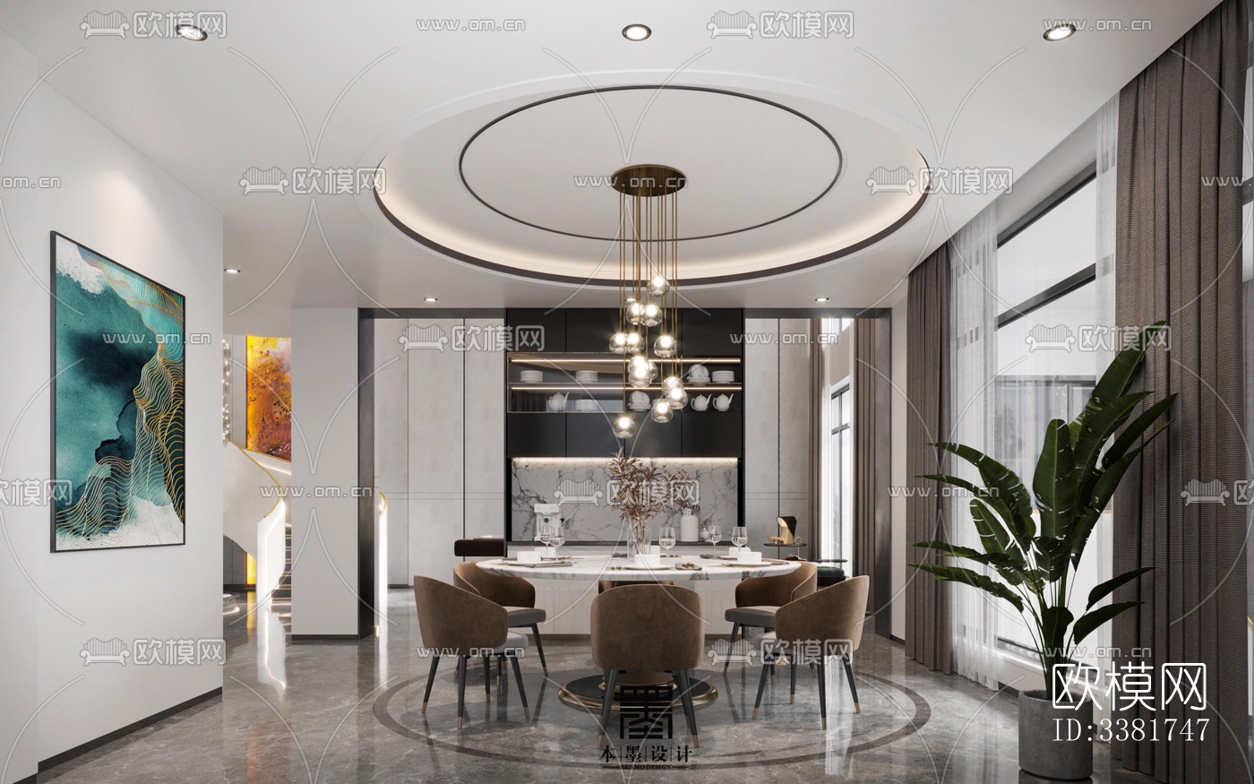 现代别墅效果图下载（渲染图3）