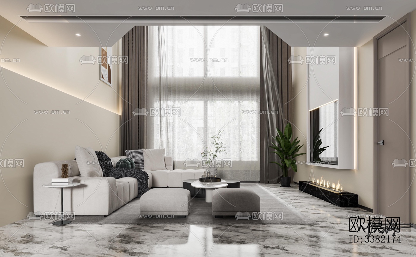 现代别墅效果图下载（渲染图1）