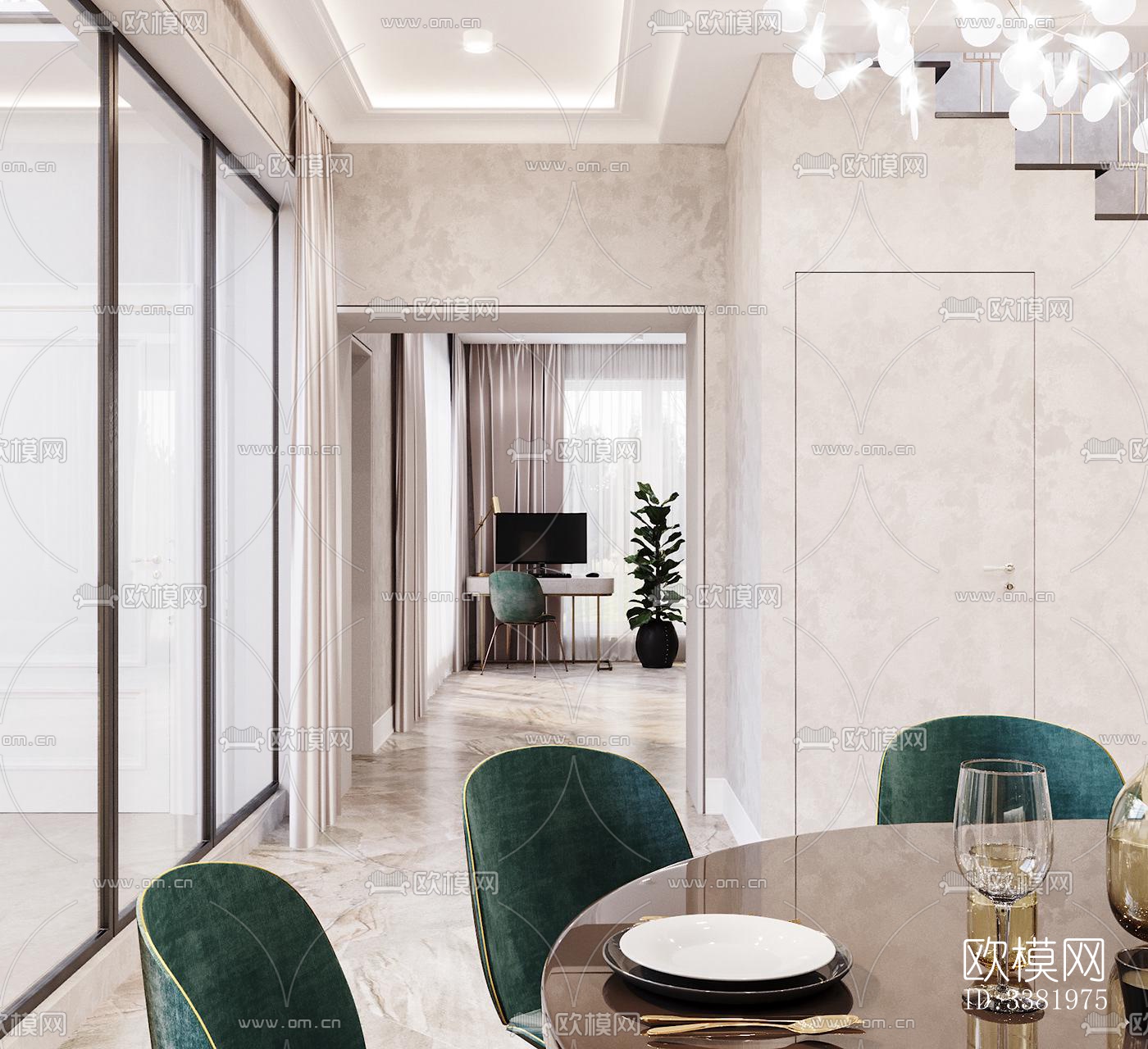 现代别墅效果图下载（渲染图4）