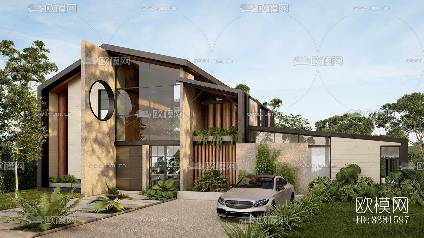 现代别墅效果图下载（渲染图11）