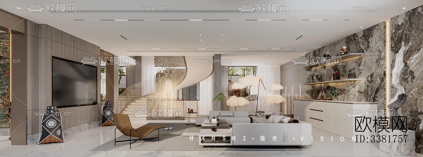 现代别墅效果图下载（渲染图1）