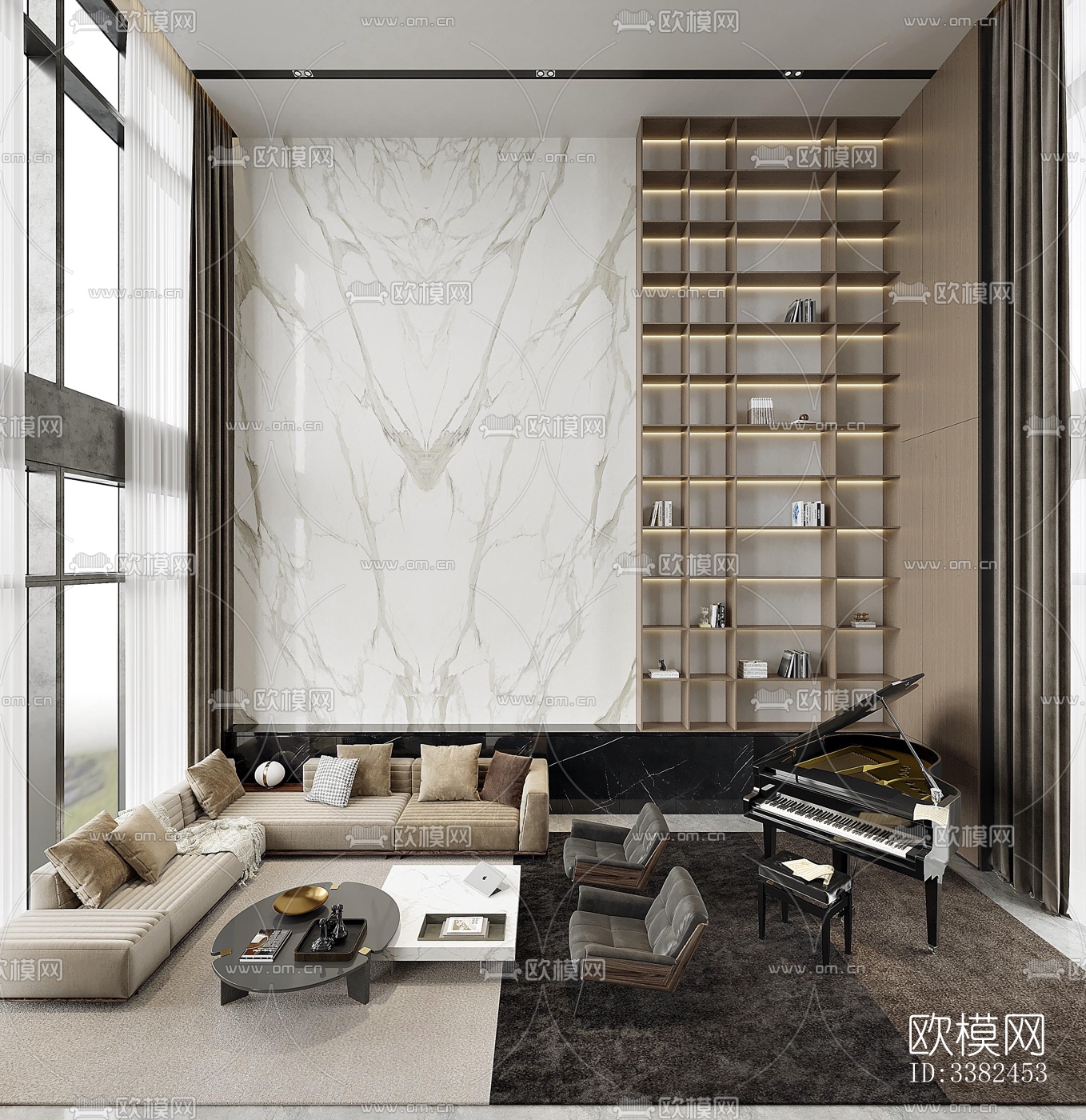 现代别墅效果图下载（渲染图10）