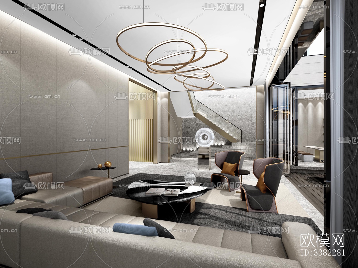 现代别墅效果图下载（渲染图1）