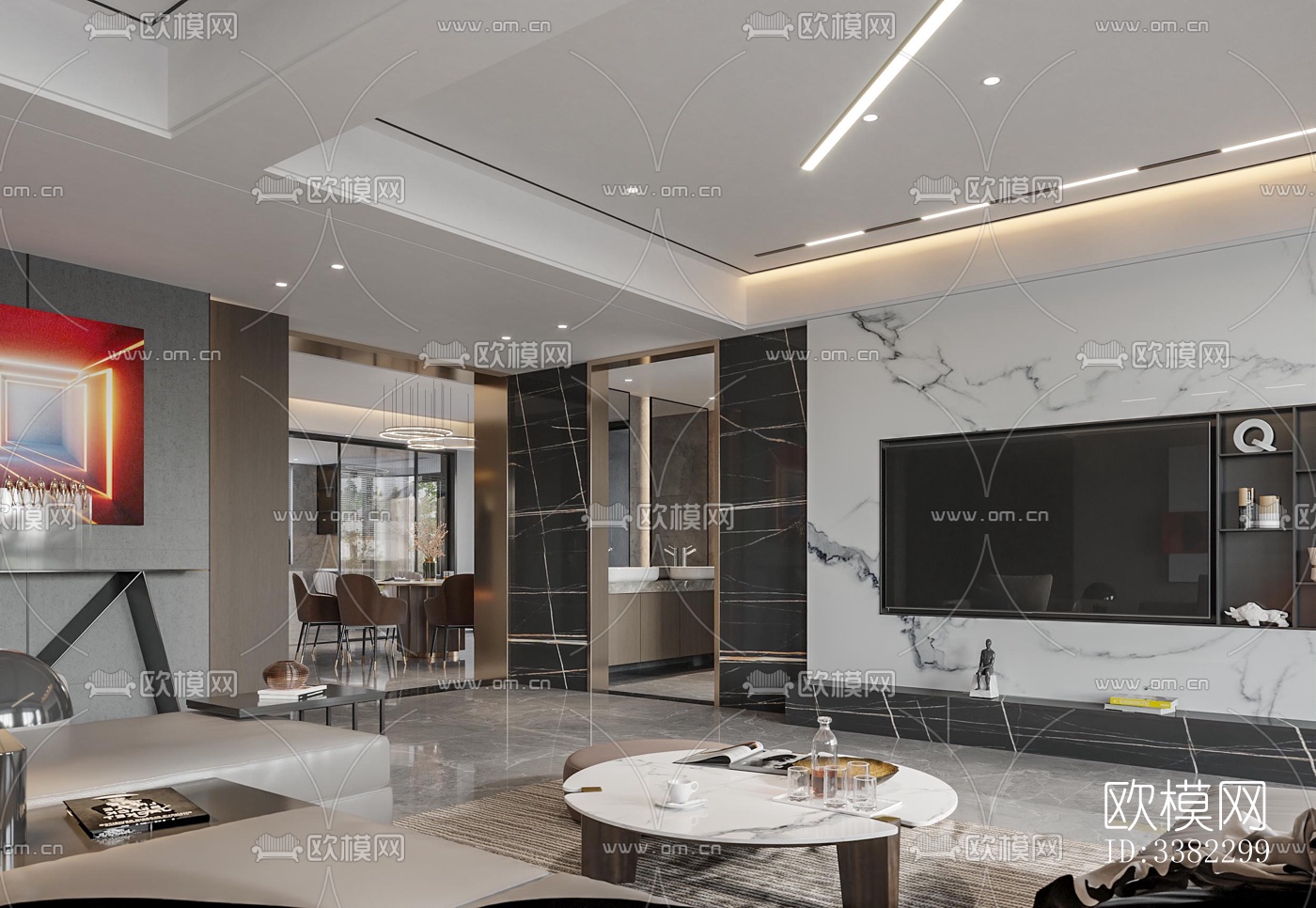 现代别墅效果图下载（渲染图10）