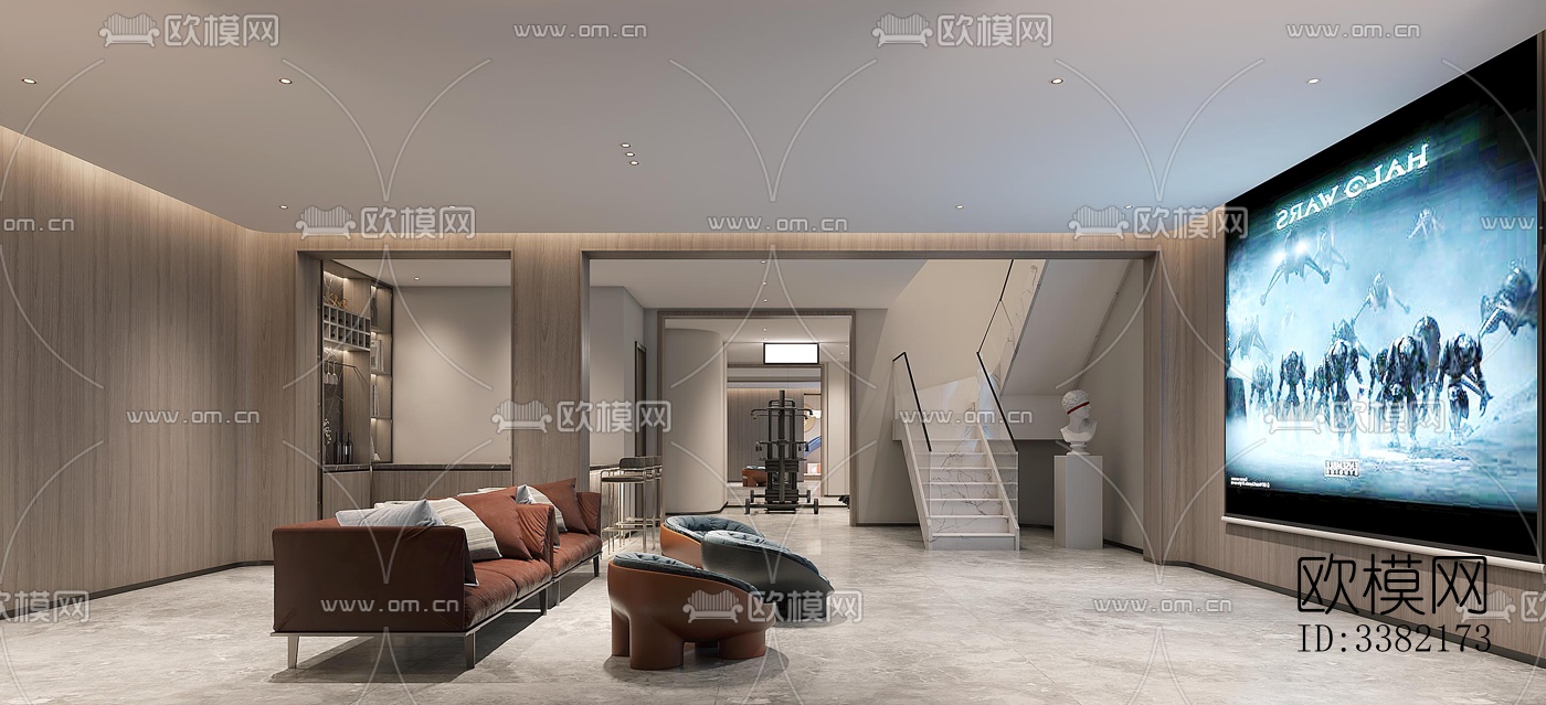 现代别墅效果图下载（渲染图3）