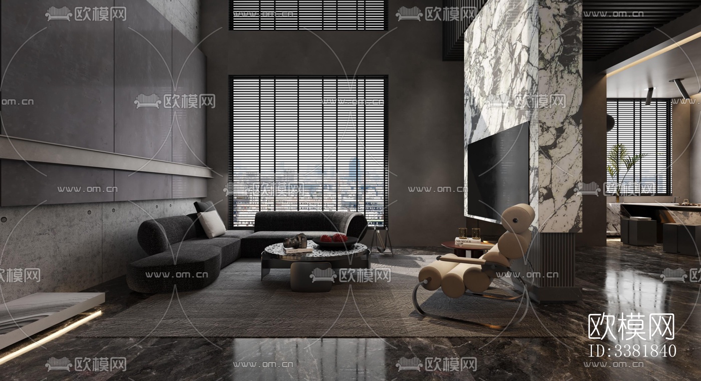 现代别墅效果图下载（渲染图1）