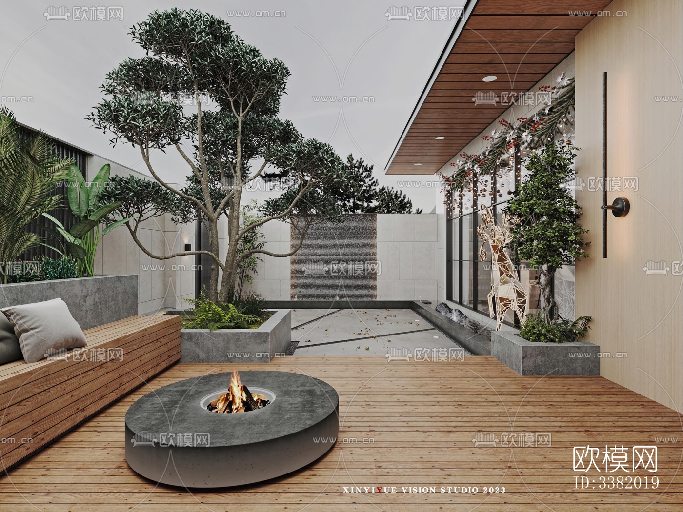 现代别墅效果图下载（渲染图3）