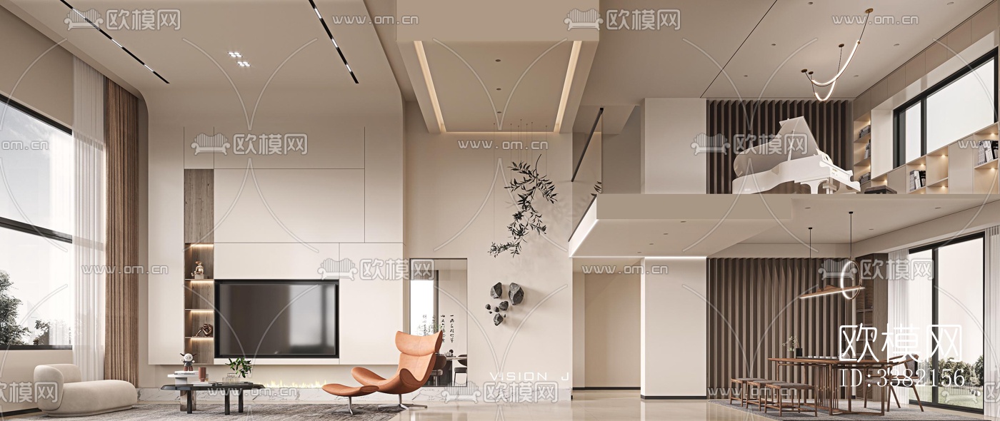 现代别墅效果图下载（渲染图15）