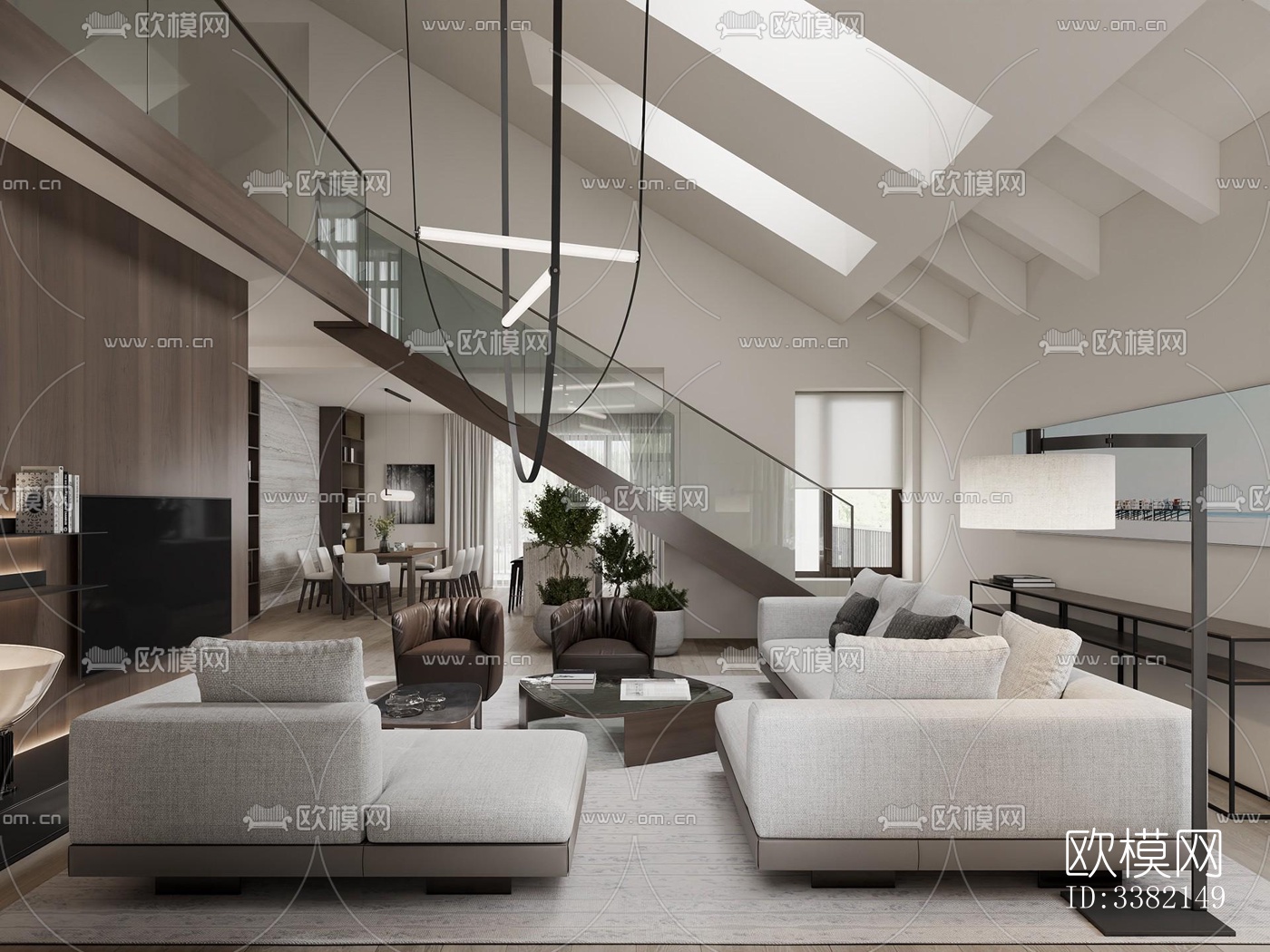 现代别墅效果图下载（渲染图2）