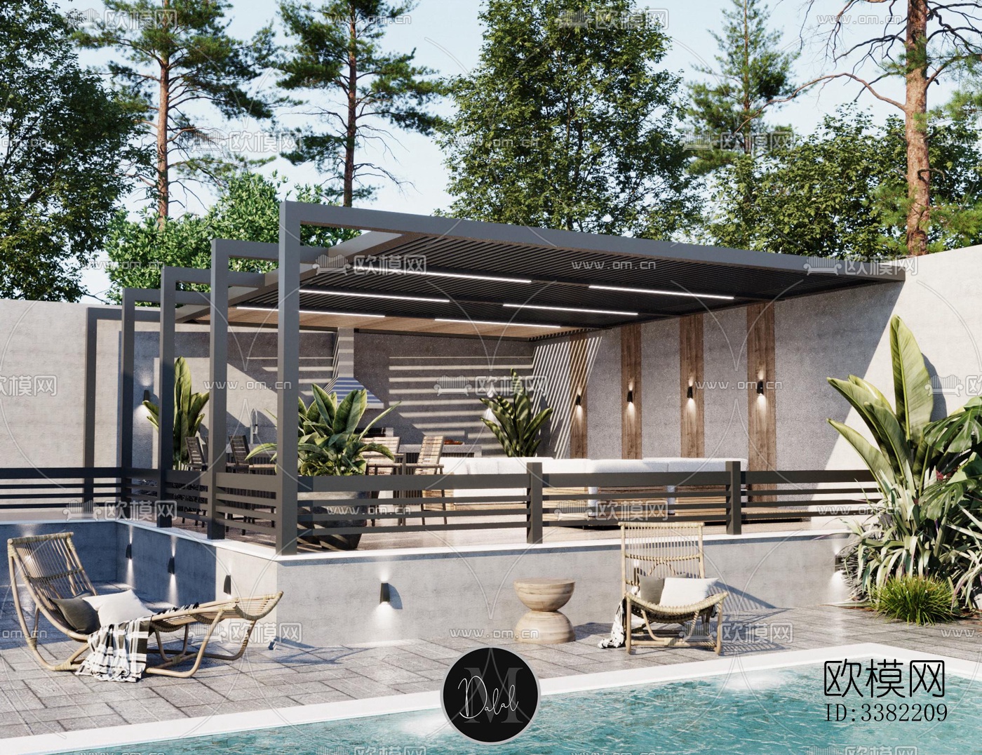 现代别墅效果图下载（渲染图1）