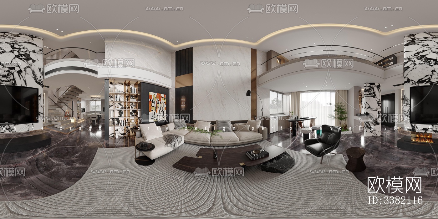 现代别墅效果图下载（渲染图3）