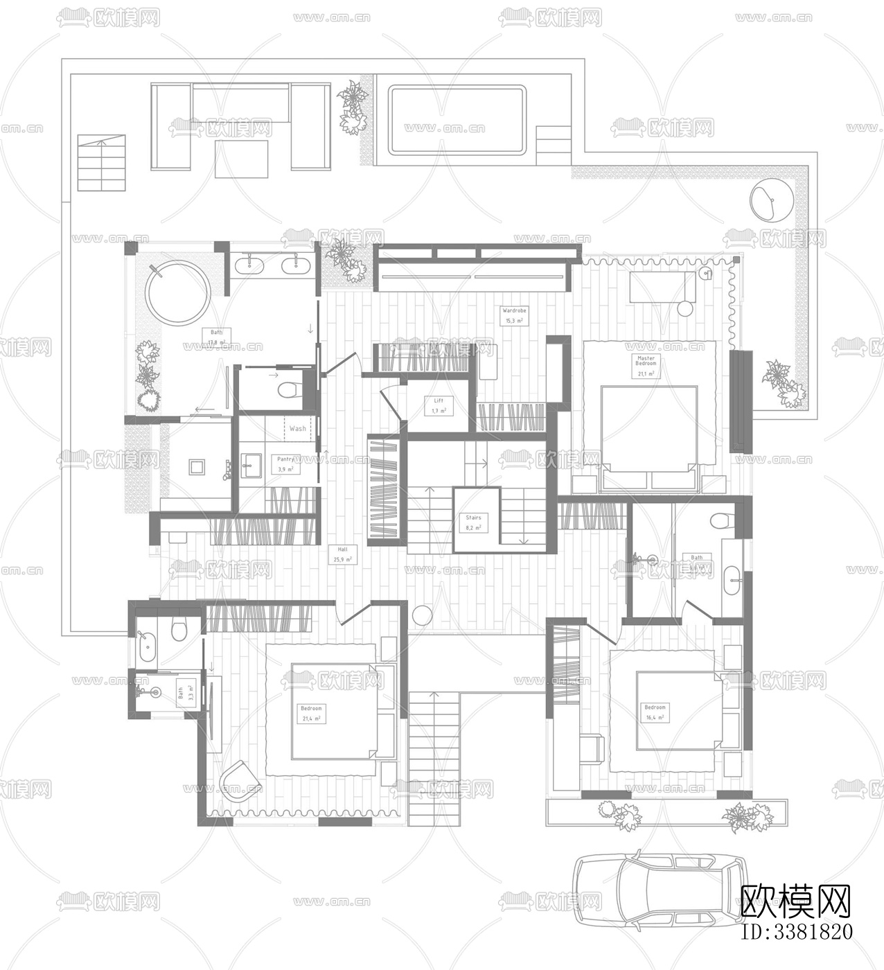 现代别墅效果图下载（渲染图2）