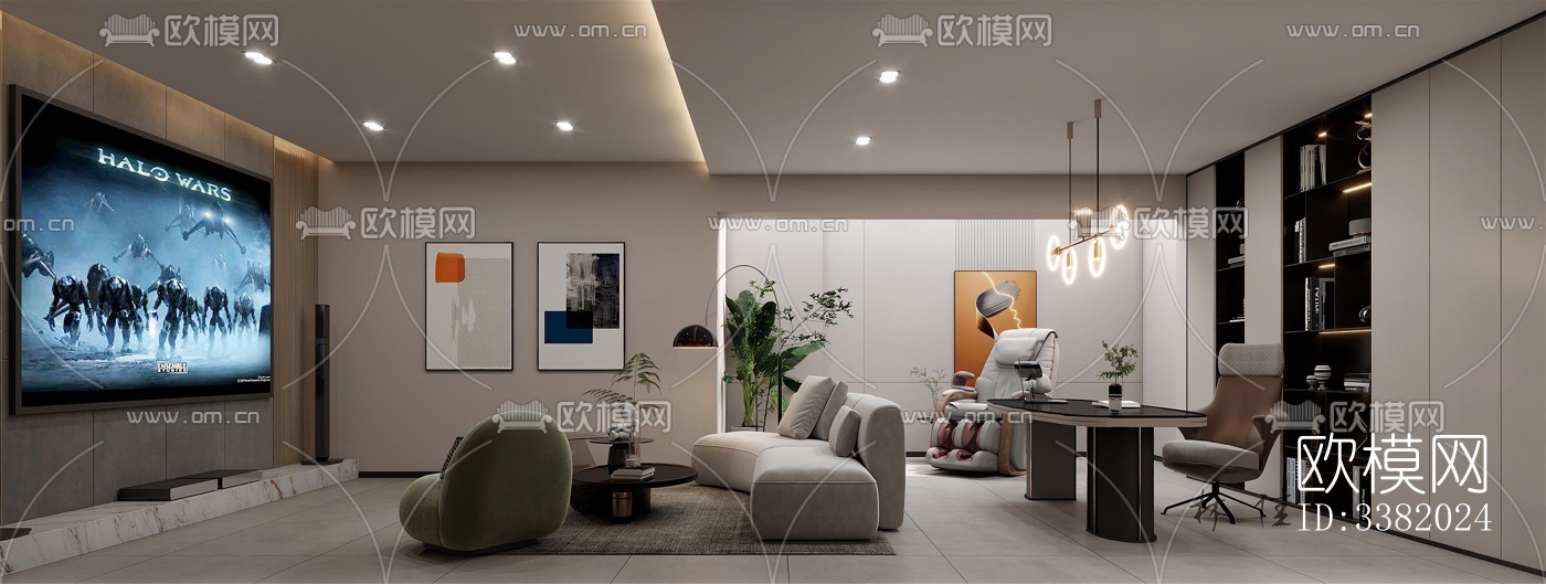 现代别墅效果图下载（渲染图5）