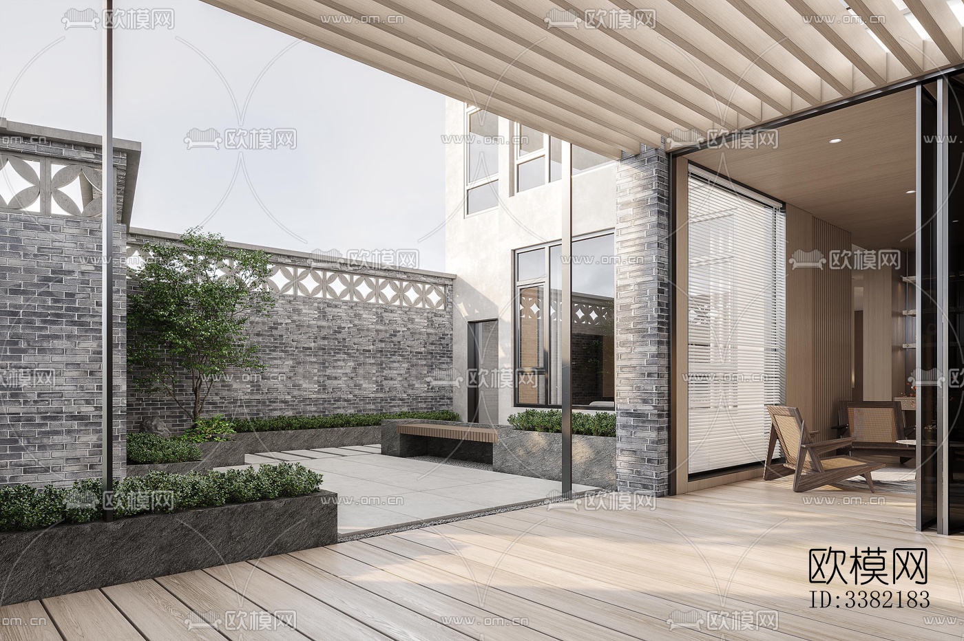 现代别墅效果图下载（渲染图7）