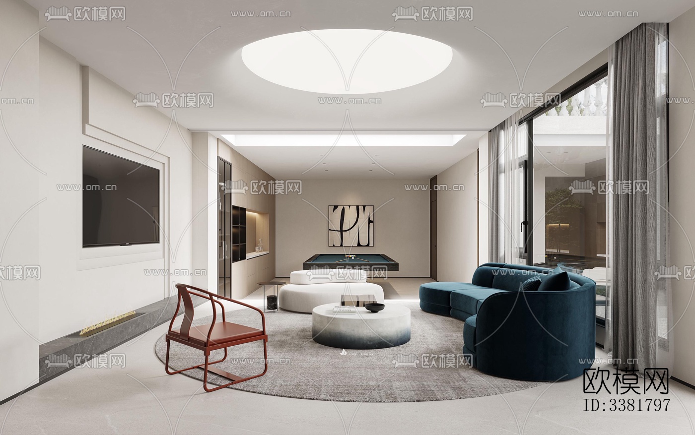 现代别墅效果图下载（渲染图3）