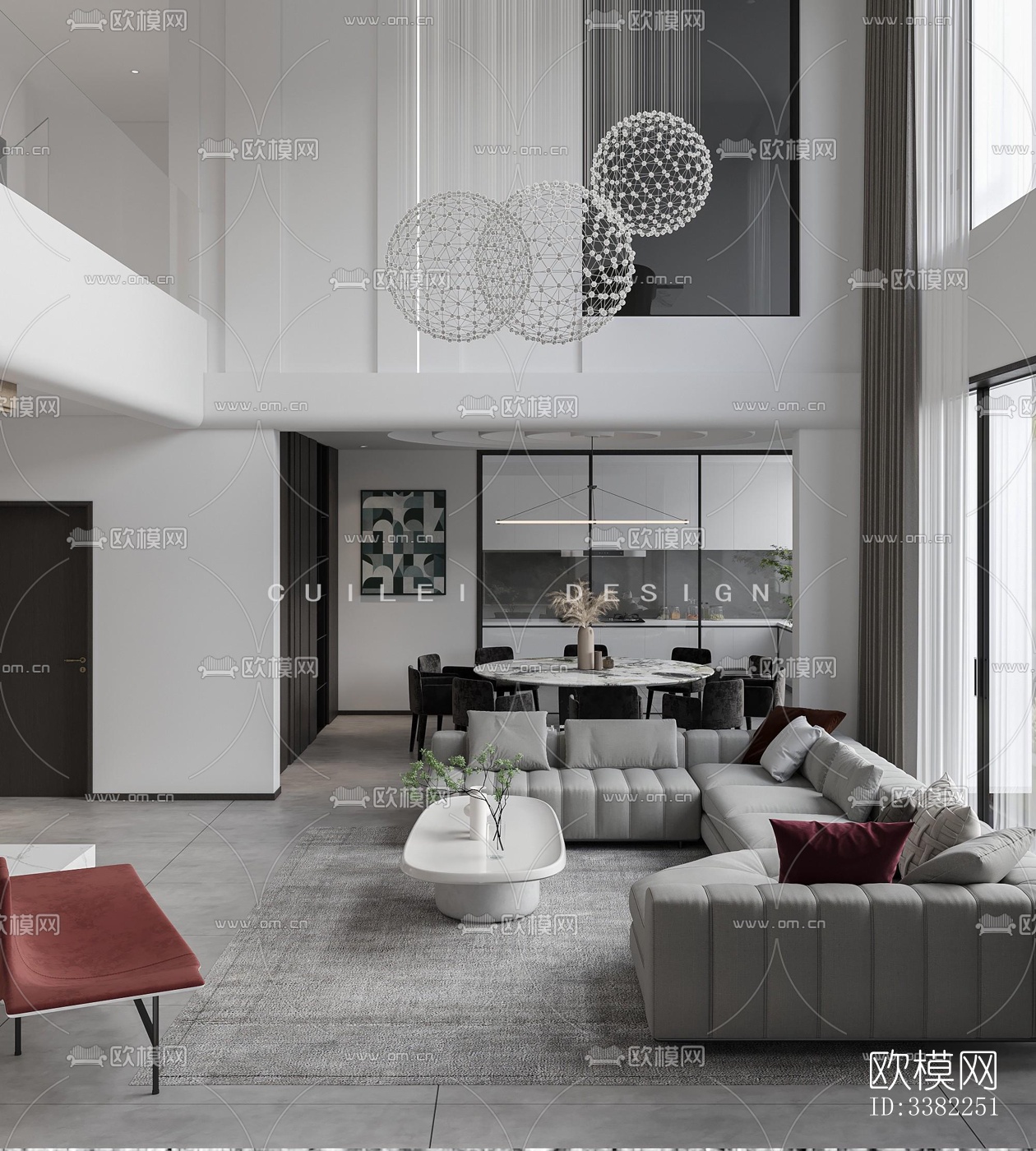 现代别墅效果图下载（渲染图7）