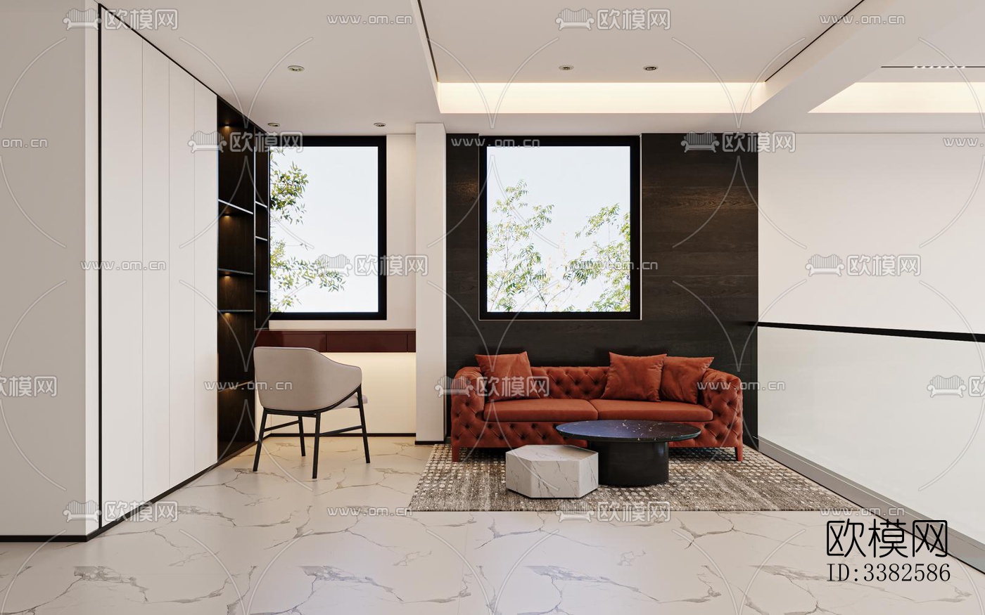 现代别墅效果图下载（渲染图3）