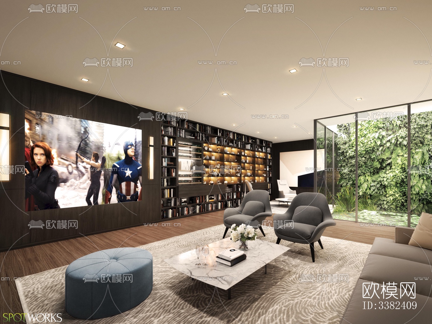 现代别墅效果图下载（渲染图3）