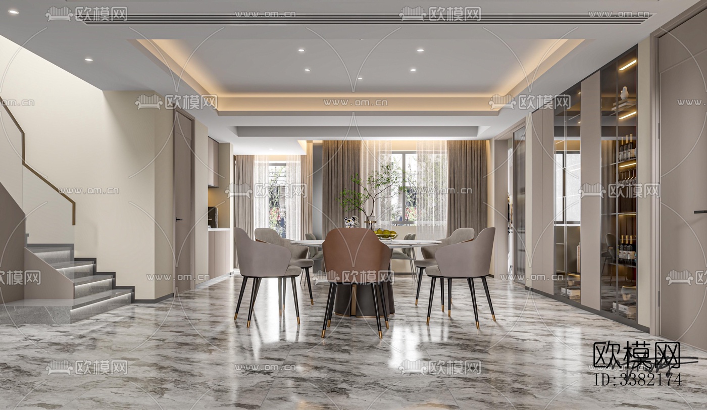 现代别墅效果图下载（渲染图3）