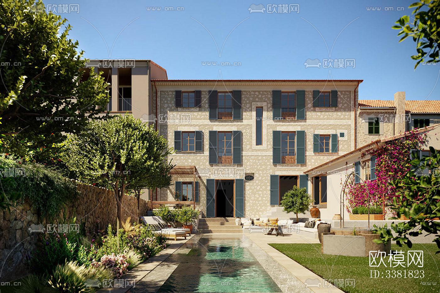 现代别墅效果图下载（渲染图4）