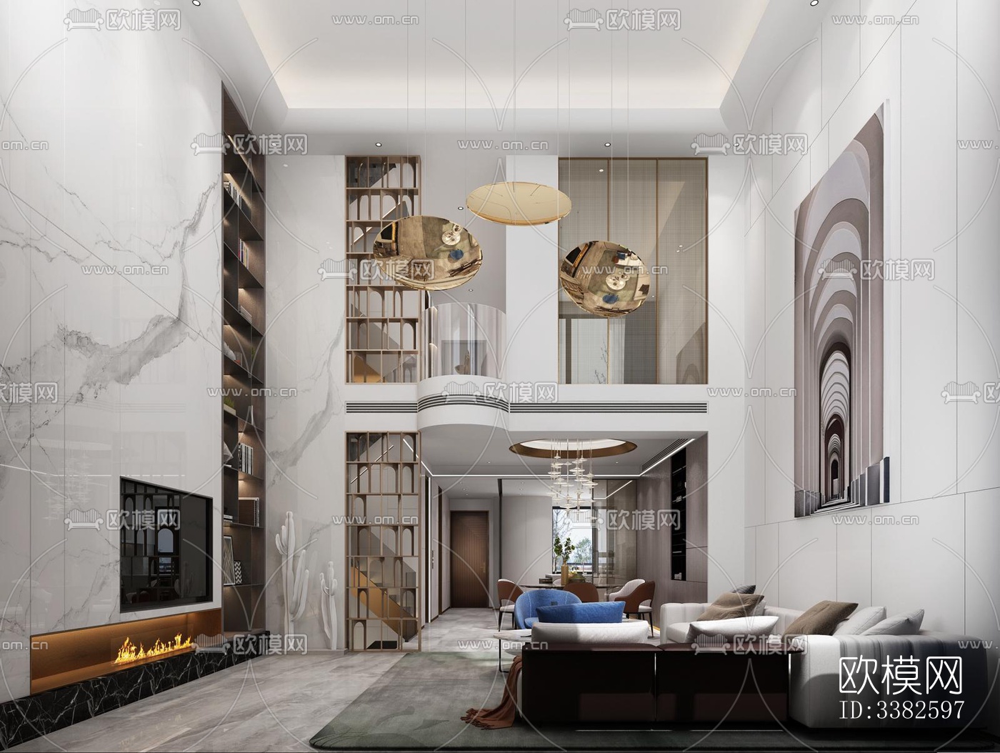 现代别墅效果图下载（渲染图2）