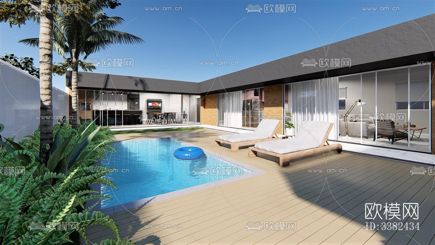 现代别墅效果图下载（渲染图8）